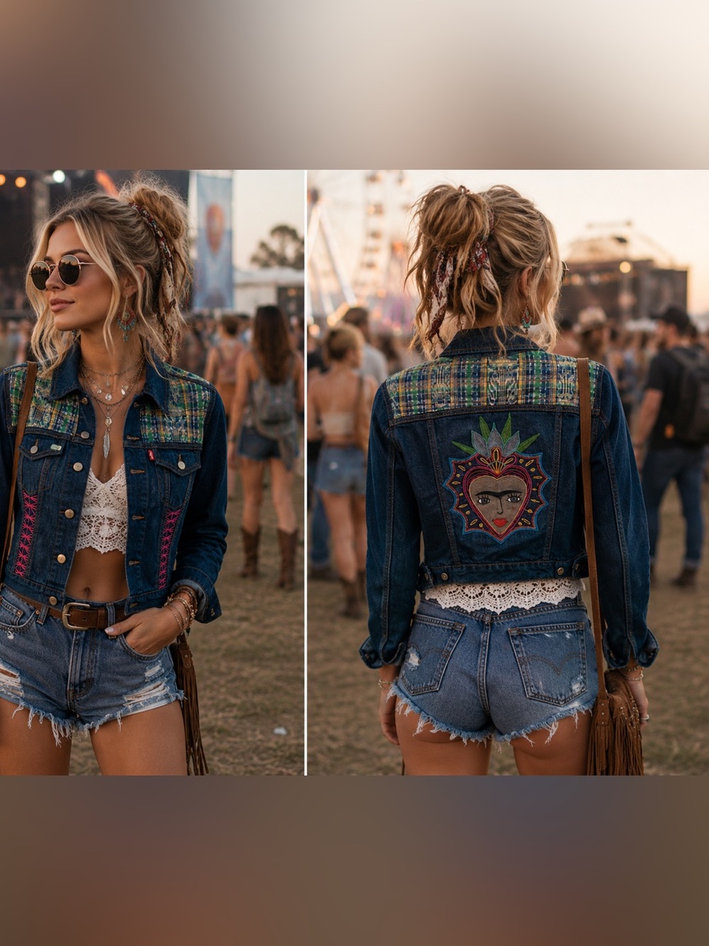 CUSTOMIZED Embroidery 'Stitch-on- denim red tag Levi’s jacket Sz S